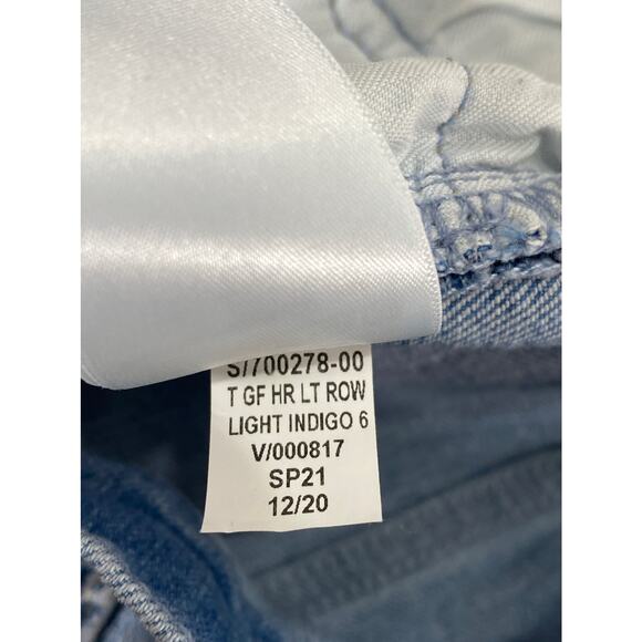 Gorpcore Gap Womens 6R Boho Raw Hem Cottage High Rise Faded Blue Ankle Jeans - Picture 9 of 9